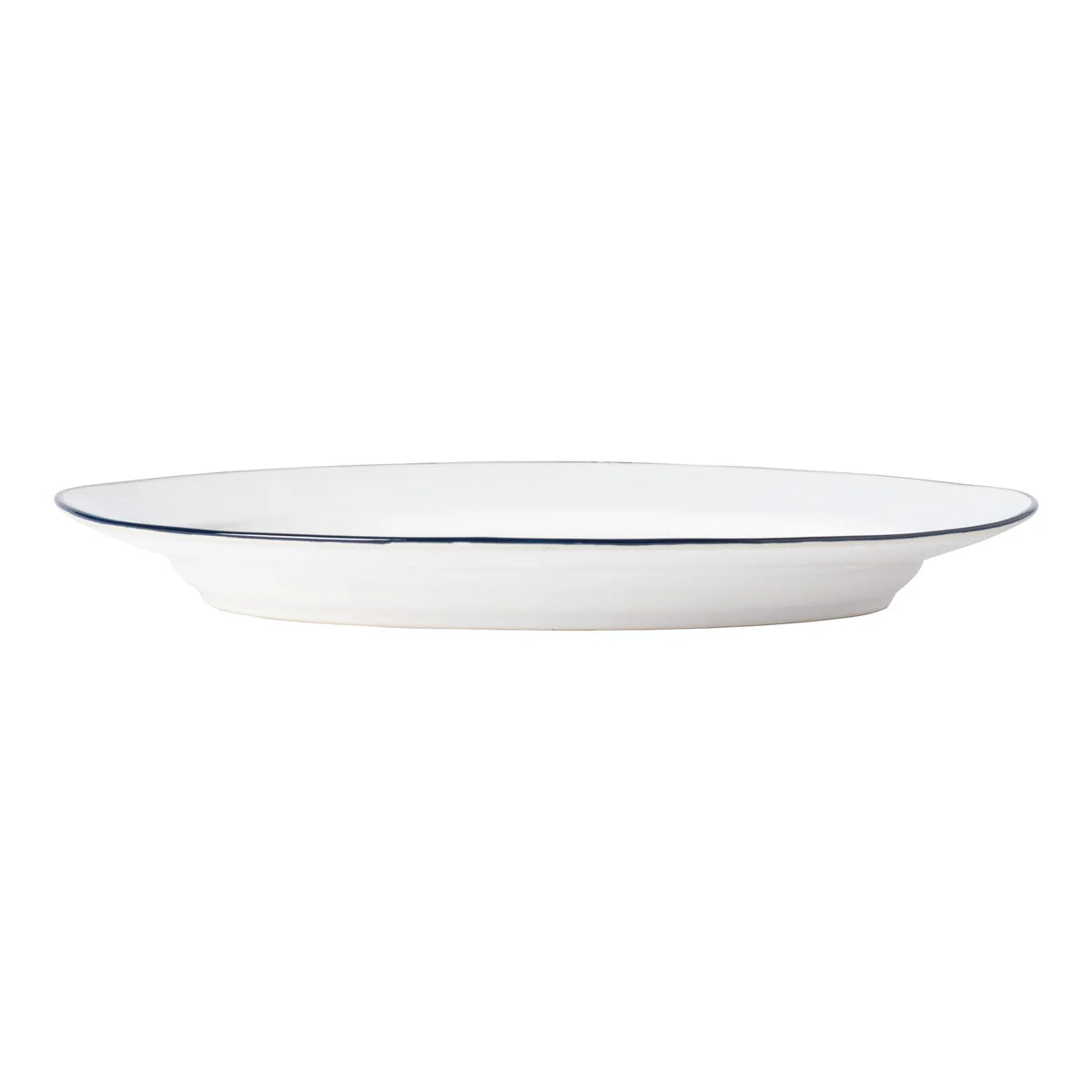 Beja Serving Bowl (White with Blue)