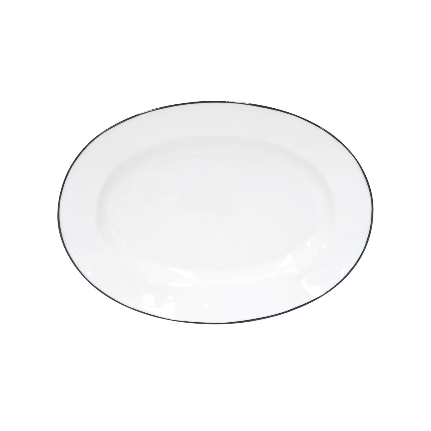 Beja Oval Platter (White with Blue)
