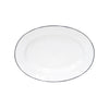 Beja Oval Platter (White with Blue)