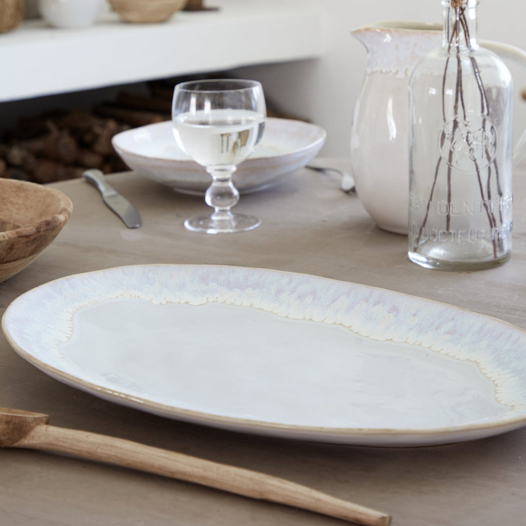 Brisa Oval Platter - Salt White