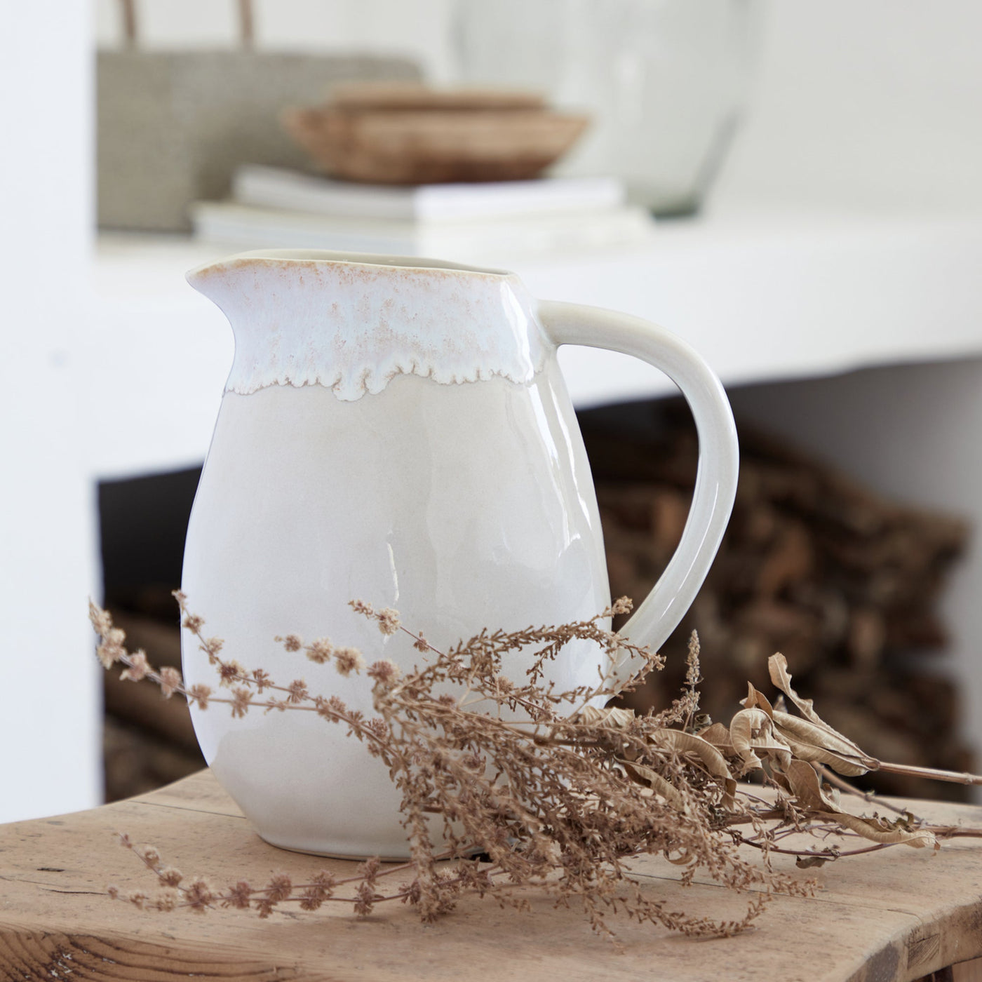Brisa Pitcher - Salt White