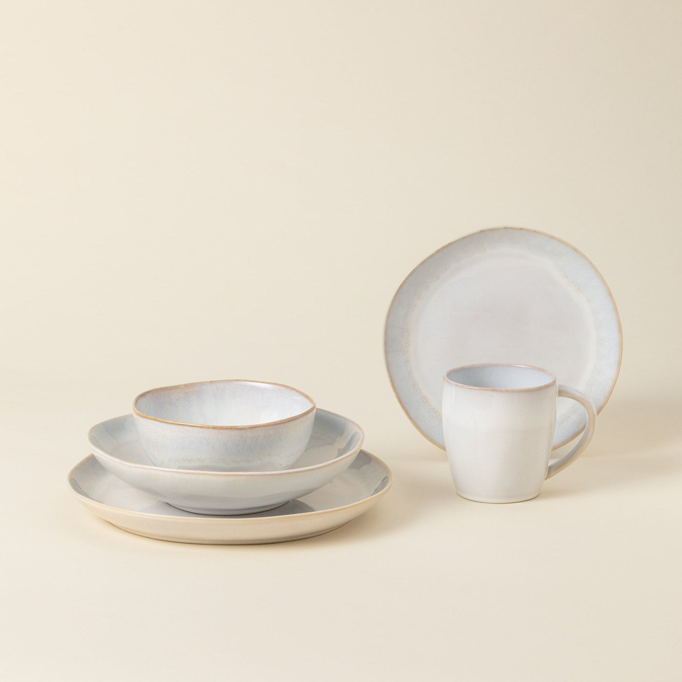 Brisa 5-Piece Dinnerware Set - Salt White