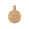 Round Oak Wood Cutting/Serving Board with Handle