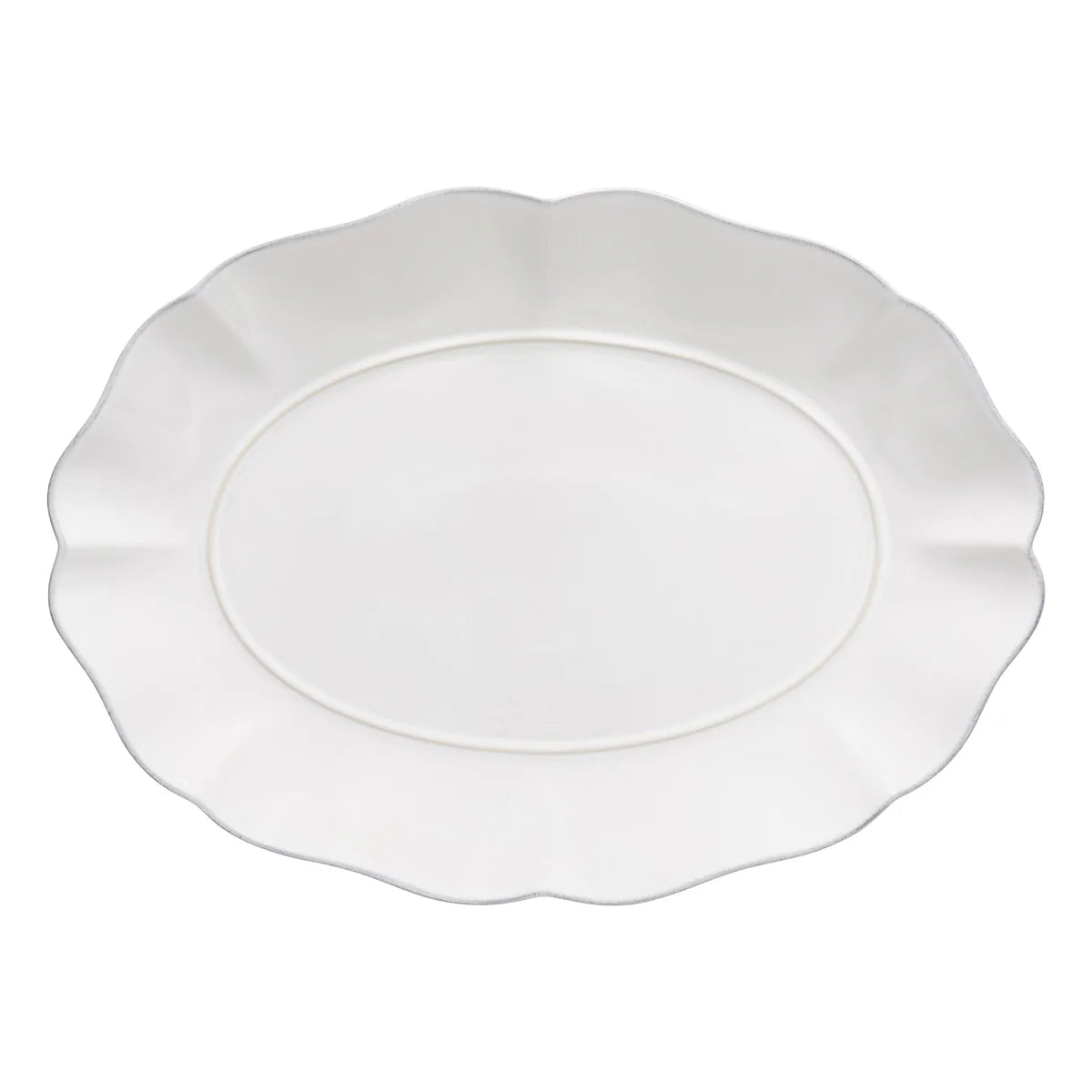 Rosa Large Oval Platter - White