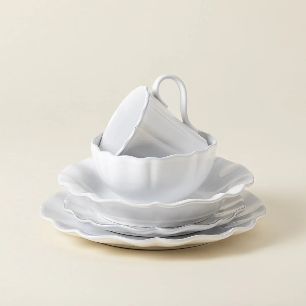 Rosa 5-Piece Dinnerware Set  (White)