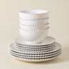 Pearl 12-Piece Dinnerware Set with Bowl (White)