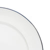Beja 12-Piece Dinnerware Set with Soup/Pasta Plate (White with Blue)