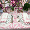 Studio Collection: Juliet Bows Napkins - White/Pink (Set of 4)