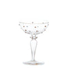Gatsby Champagne Coupe, Gold Dots – Set of 4