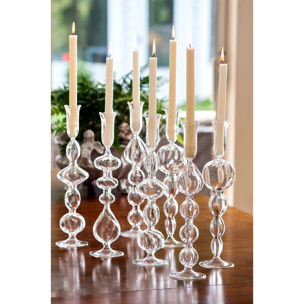 Isola Handblown Glass Candlestick