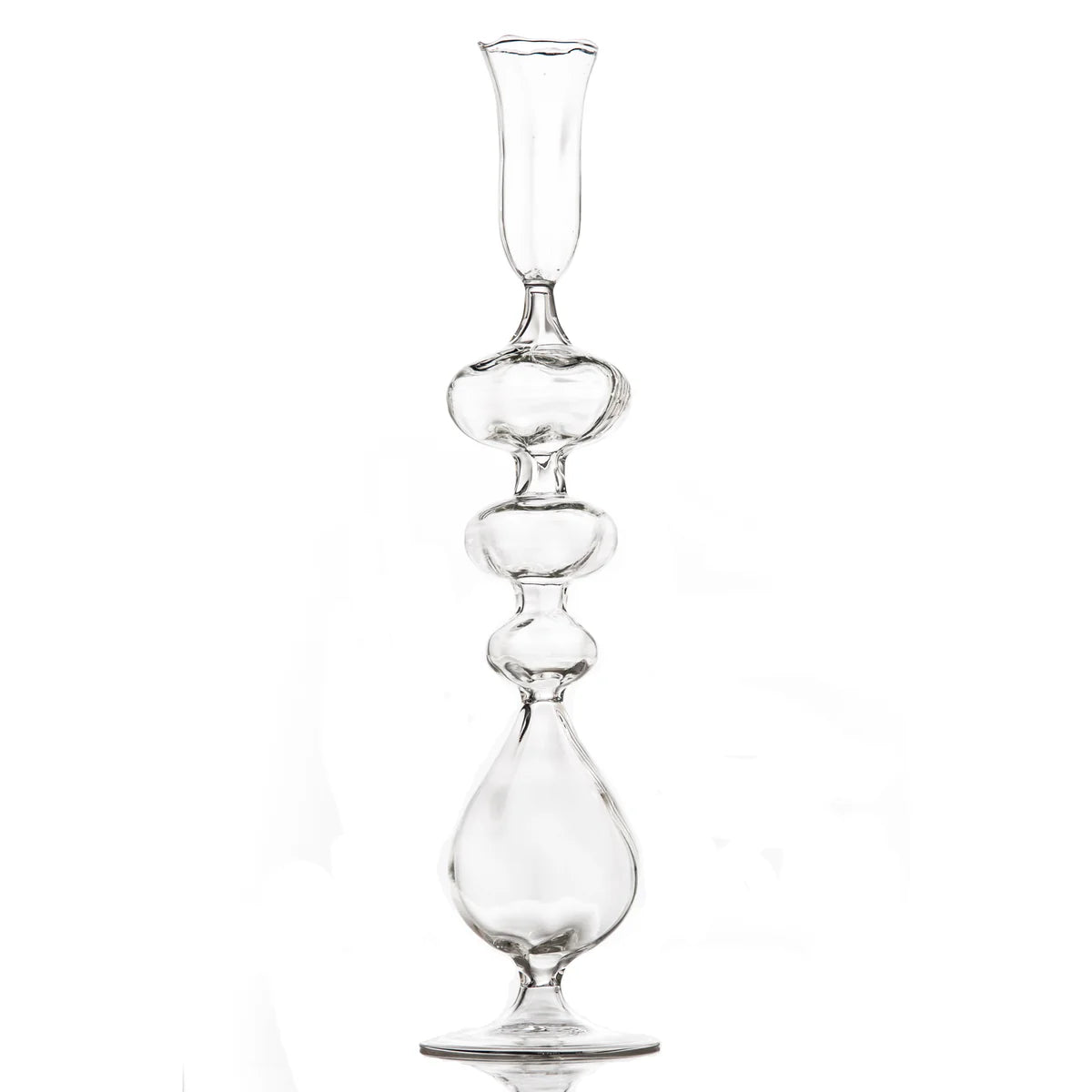 Isola Handblown Glass Candlestick