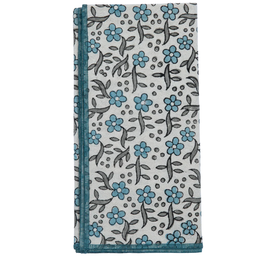 Harbor Surf Block Print Table Linens
