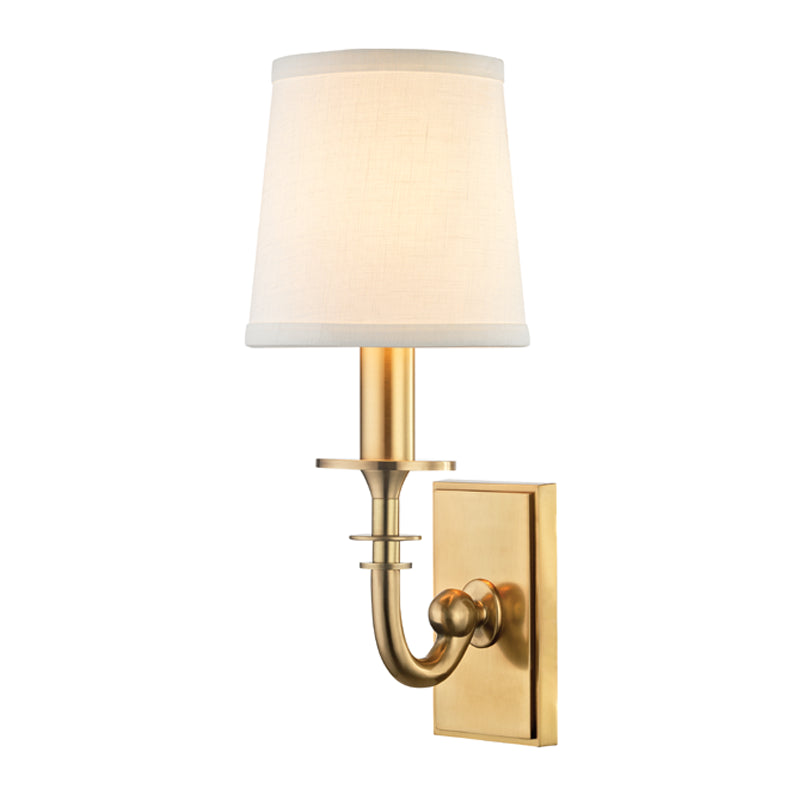 Carroll Wall Sconce in Aged Brass - coastal lighting solid brass
