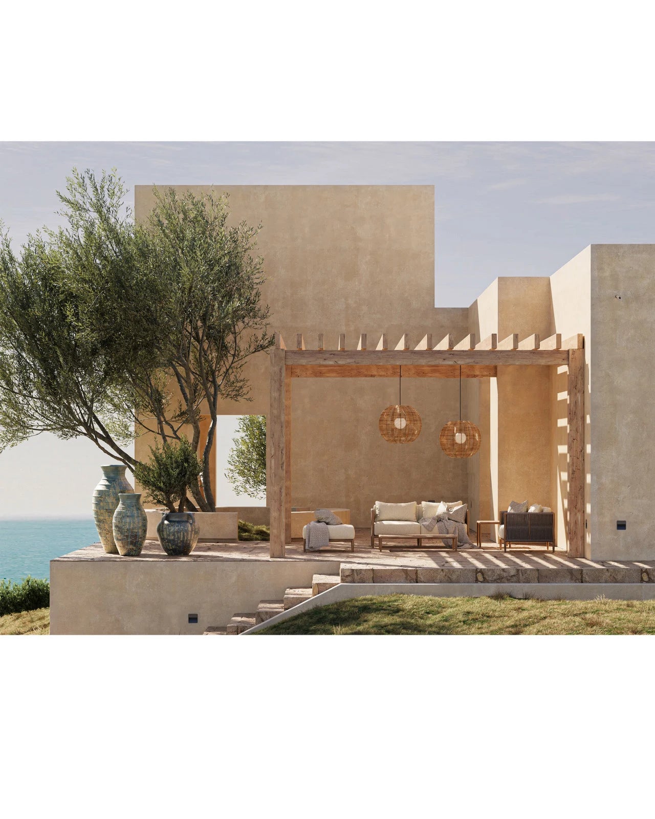 Barbary Fluted Outdoor Pendant
