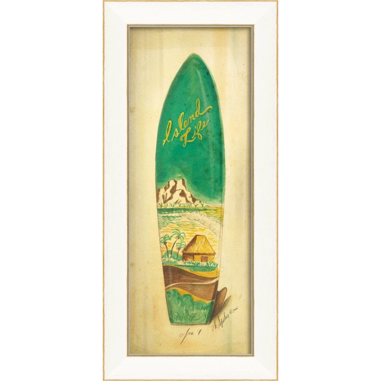 Island Style Surfboard Wall Art