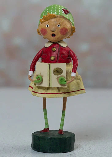 Holly Christmas Caroler Figurine