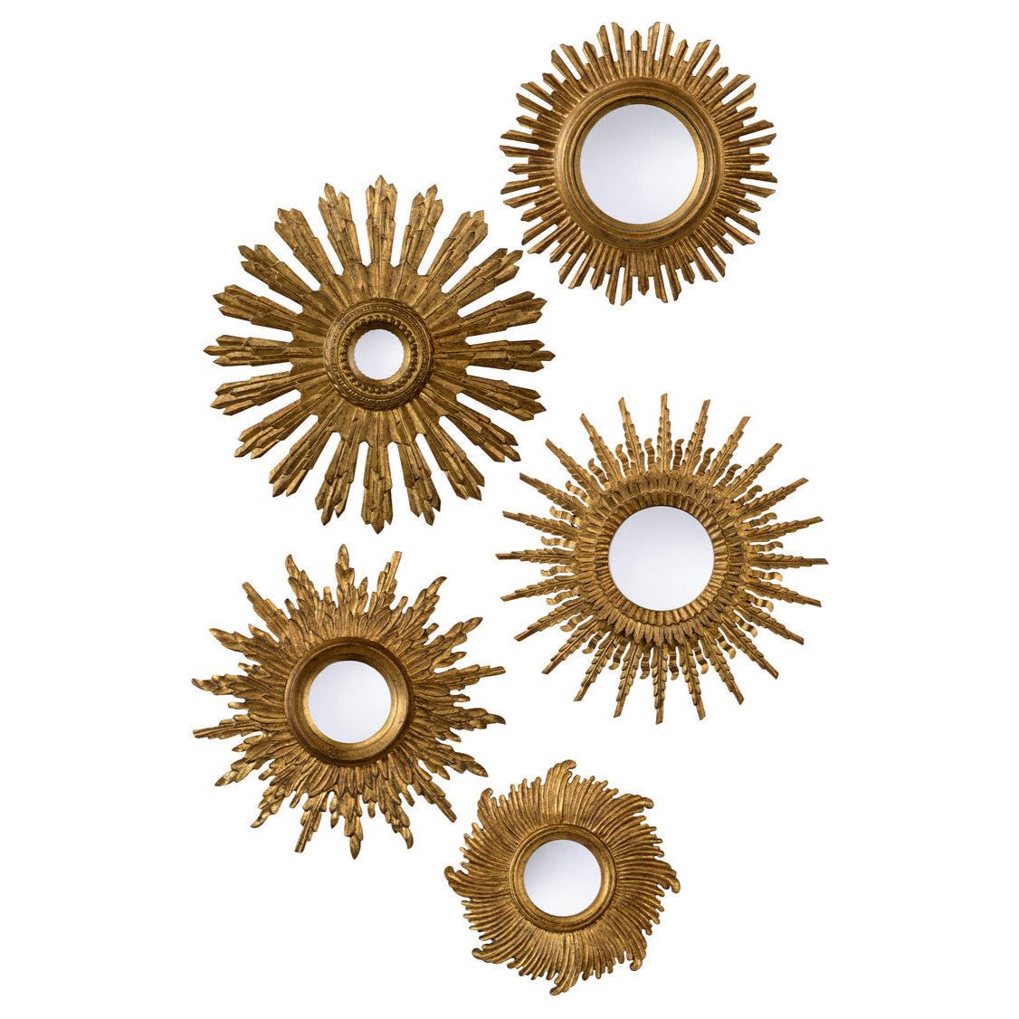 The Radiance Starburst Mirror Set – Set of 5