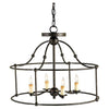 Fitzjames Black Semi-Flush Mount (Lantern)