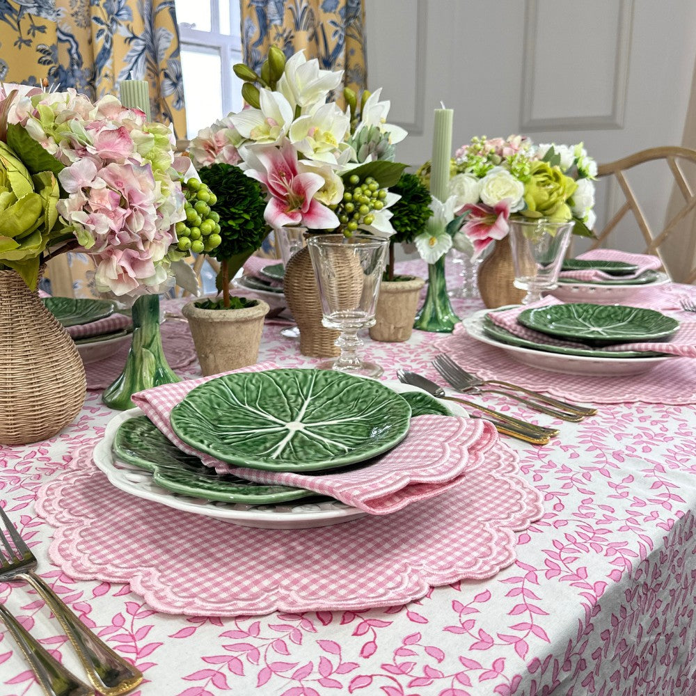 Pink Leaves - Tablecloth