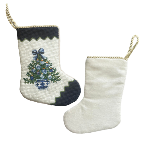 Chinoiserie Tree Needlepoint Stocking