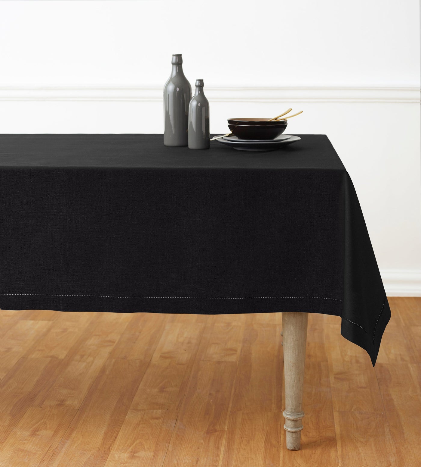 Cotton Linen Hemstitch Tablecloth