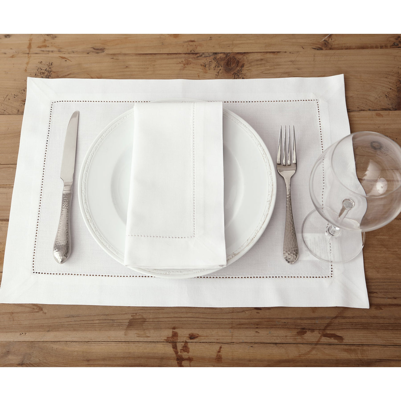 Cotton Linen Hemstitch Napkins