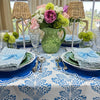 Blue Satin Bow Napkin Ties - (Set of 4)
