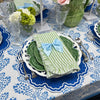 Blue Satin Bow Napkin Ties - (Set of 4)