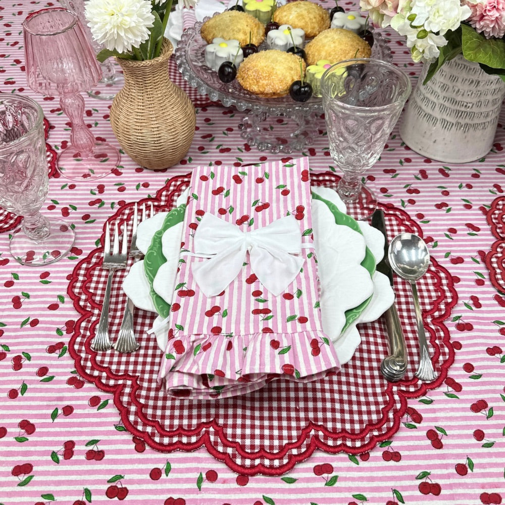 Bettina Placemat – Red Gingham (Set of 4)