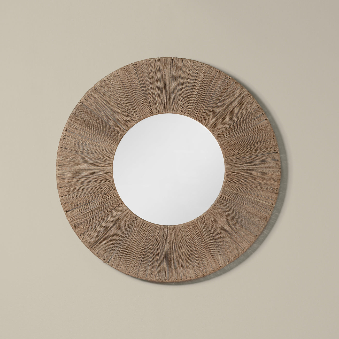 Highball Jute Round Mirror