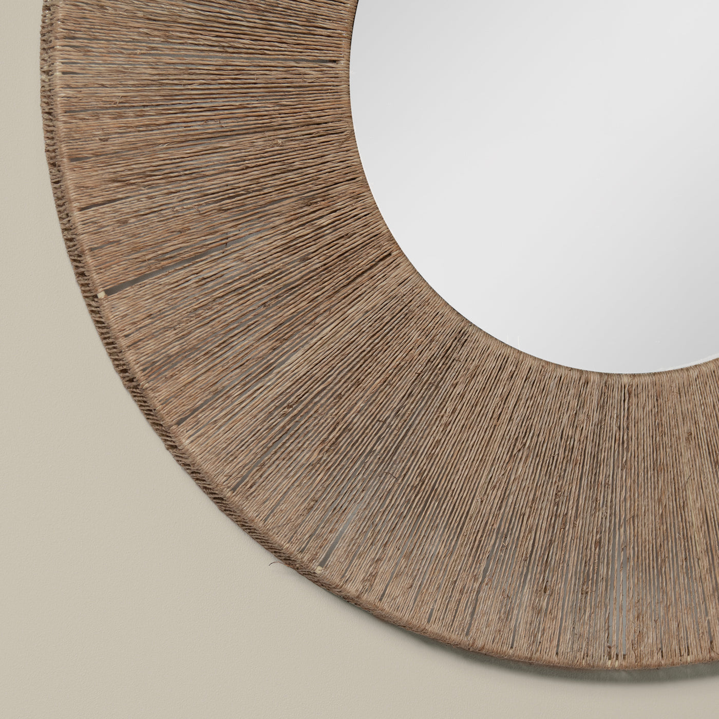 Highball Jute Round Mirror