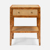 Walker Cane Nightstand in cane and woven - traditional nightstand - styled in room