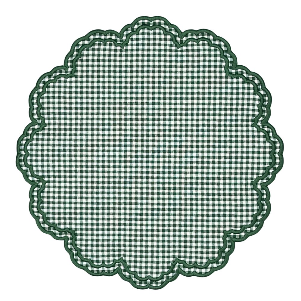 Bettina Placemat – Dark Green Gingham (Set of 4)