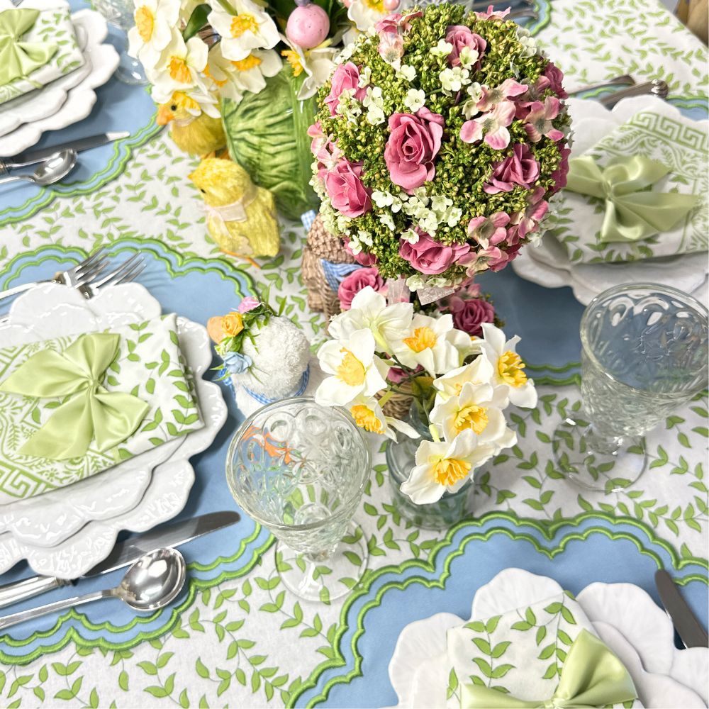 Light Green Leaves - Napkin (Set of 4)