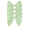 Light Green Satin Bow Napkin Ties - (Set of 4)