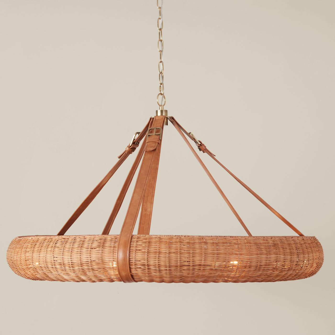 Pampas Rattan Halo Chandelier