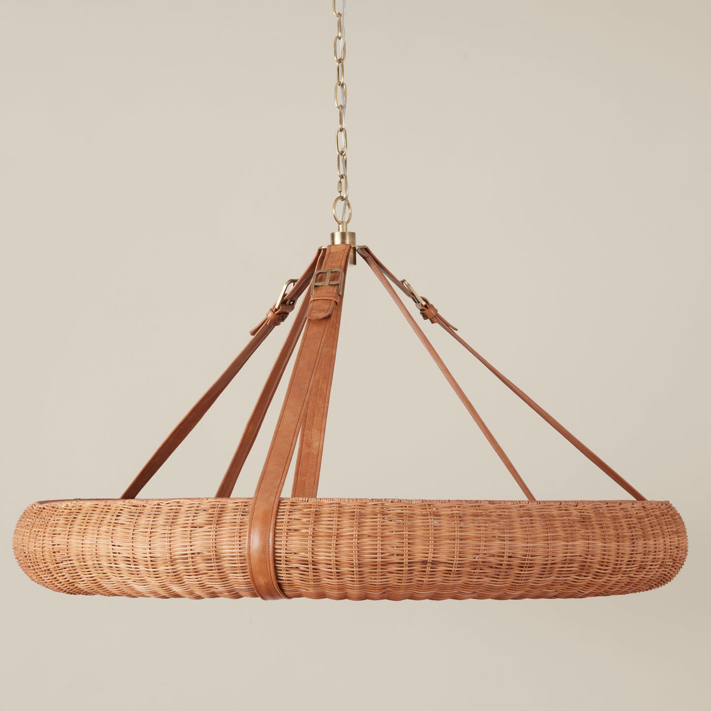 Pampas Rattan Halo Chandelier