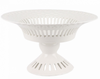 White Pierced Pedestal Bowl
