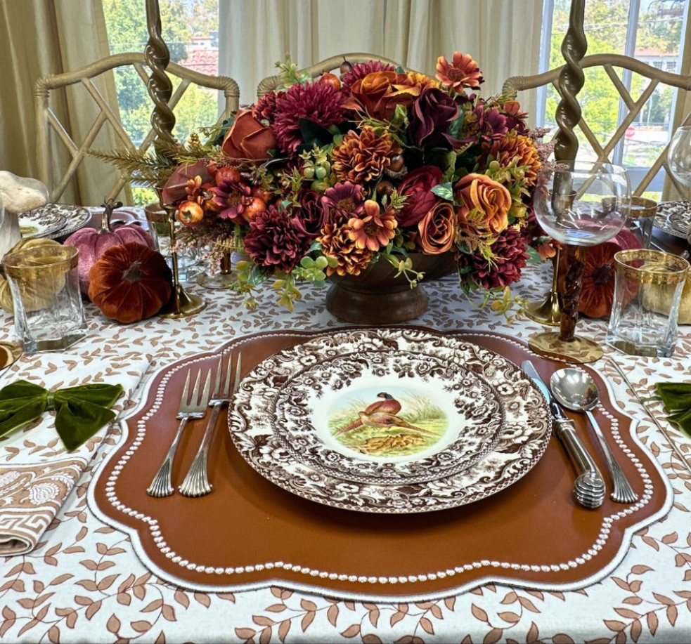 Cameron Placemat - Light Cocoa Vegan Leather (Set of 4)