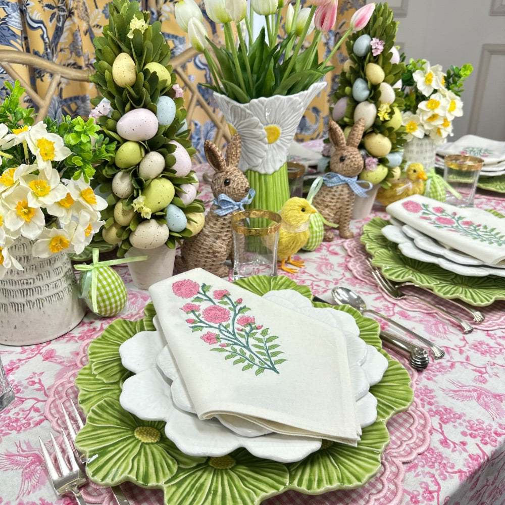 Pink Flower - Motif Napkin (Set of 4)