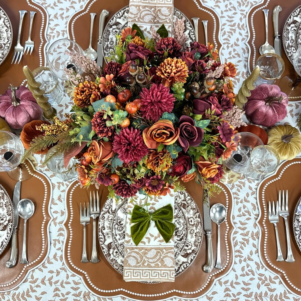Charlotte Placemat - Light Cocoa Vegan Leather (Set of 4)