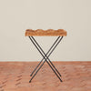 Maude Rattan Folding Tray Top Side Table