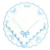 Studio Collection: Juliet Bows Napkins - White/Blue (Set of 4)