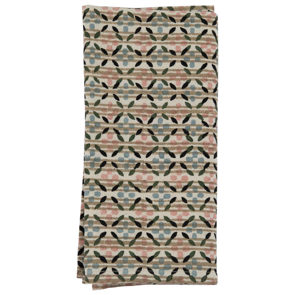 Meadow Check Block Print Table Linens