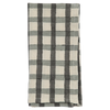 Midnight Check Block Print Table Linens