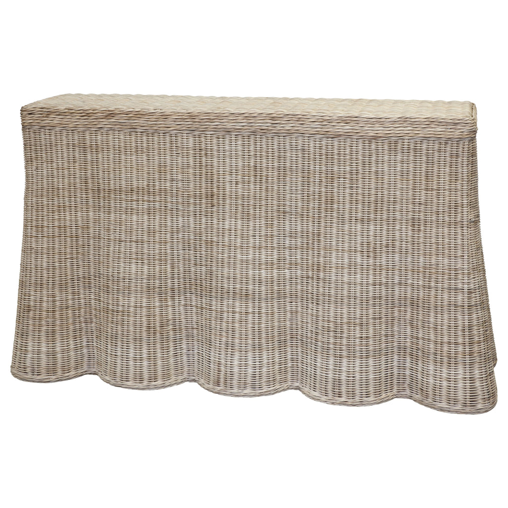Averly Scalloped Entry Table