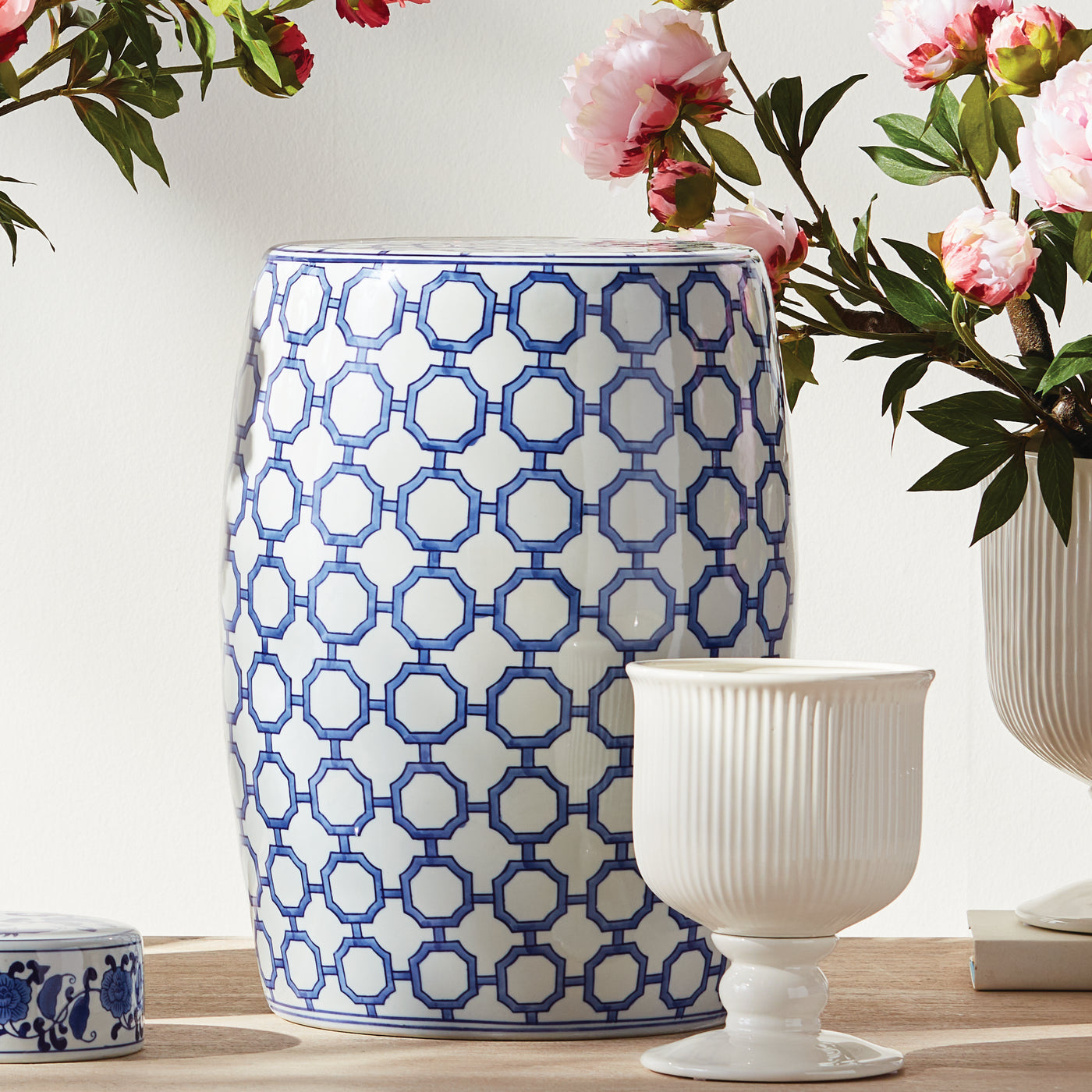 Blue Dynasty Link Garden Stool