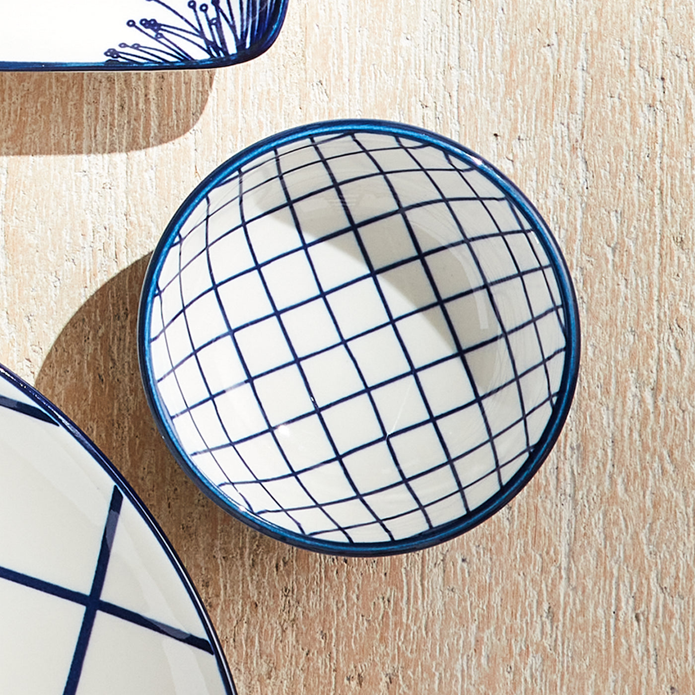 Harbor Check Dip Bowls, Set of 6