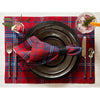 Red Tartan Plaid Placemats, Set of 4
