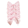 Pink Satin Bow Napkin Ties - (Set of 4)